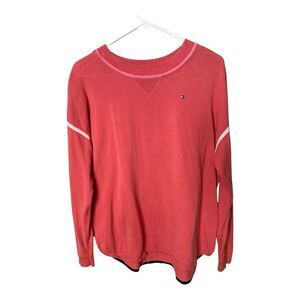 Tommy Hilfiger Relax Womens Sweater Size M Coral Pink Boat Neck